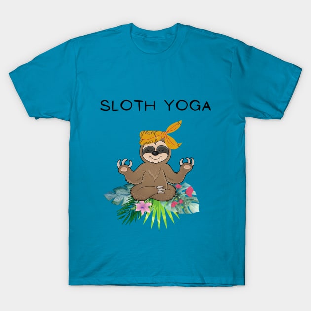 Sloth yoga T-Shirt by PEERDA MIX DESIGN